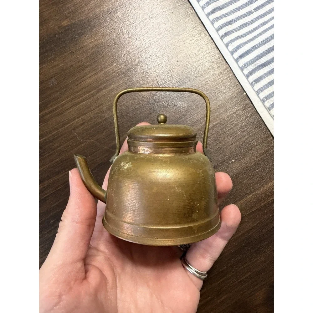 Vintage Real Copper Mini Tea Kettle Made In Italy 2.75 inches